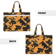 thumbnail image 4 of Handbag File Bag 15×10.6in Large Capacity Double Pocket Designed For Work Travel Travel Shopping Texture Camo Army Orange_3, 4 of 8