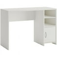 thumbnail image 3 of Home Square 2 Piece Furniture Set with Wood Desk and 5-shelf Bookcase in White, 3 of 7