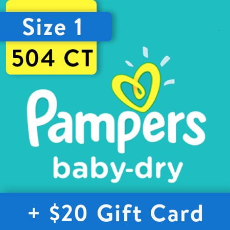 [Save $20] Size 1 Pampers Baby-Dry Diapers, 504 Total