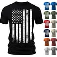 thumbnail image 1 of Generic T-Shirt à Manches Courtes Col Rond Imprimé Drapeau pour Hommes, Mode Décontractée Respirante Séchage Rapide Doux, 1 of 1