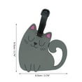 thumbnail image 2 of Unique Bargains 1 Pc Squinting Cat Luggage Tag for Travelling Deep Gray, 2 of 5