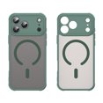 thumbnail image 3 of for iPhone 17 Pro Max Case Magnetic Phone Case Compatible with MagSafe, Soft TPU Bumper Hard Translucent Matte Back Slim Fit Shockproof Protective Case Cover for Men Women Girls - Green, 3 of 8
