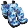 thumbnail image 5 of Jeiento Blue Marble Print Car Seat Covers Set for Women Girls Butterfly Front Bucket Seat Covers Interior Decor Back Seat Covers Automobile Accessories for Van SUV Truck Sedan, 5 of 7