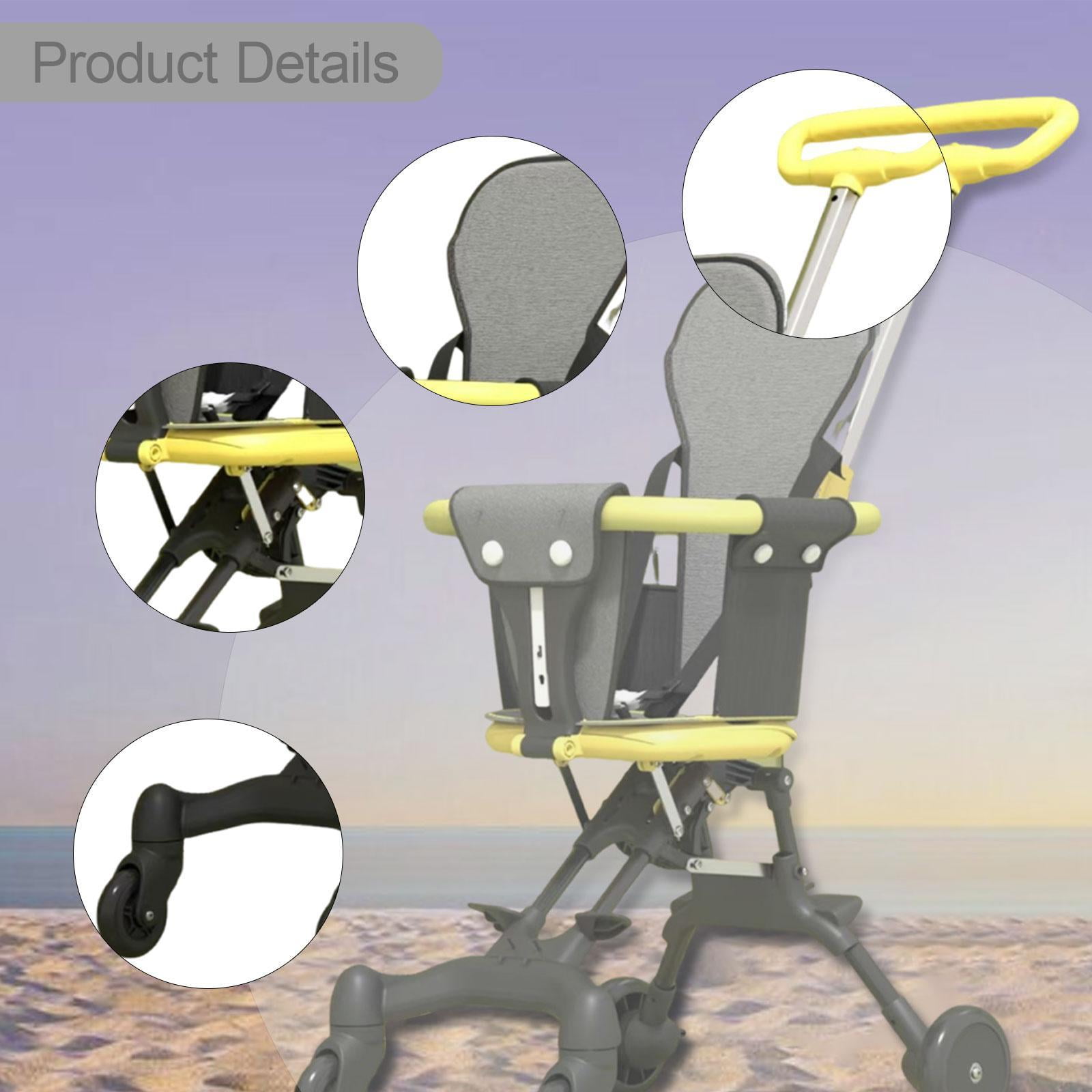 Travel Stroller Baby Stroller Pram Stable Four Wheel Structure with Metal and Plastic Material for Family Trips