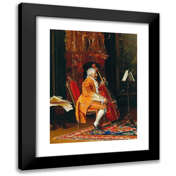 Johann Hamza 11x14 Black Modern Framed Museum Art Print Titled - Cellist