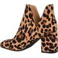 thumbnail image 4 of Women's Journee Collection Gwenn Heeled Ankle Bootie Leopard Faux Suede 6.5 M, 4 of 4
