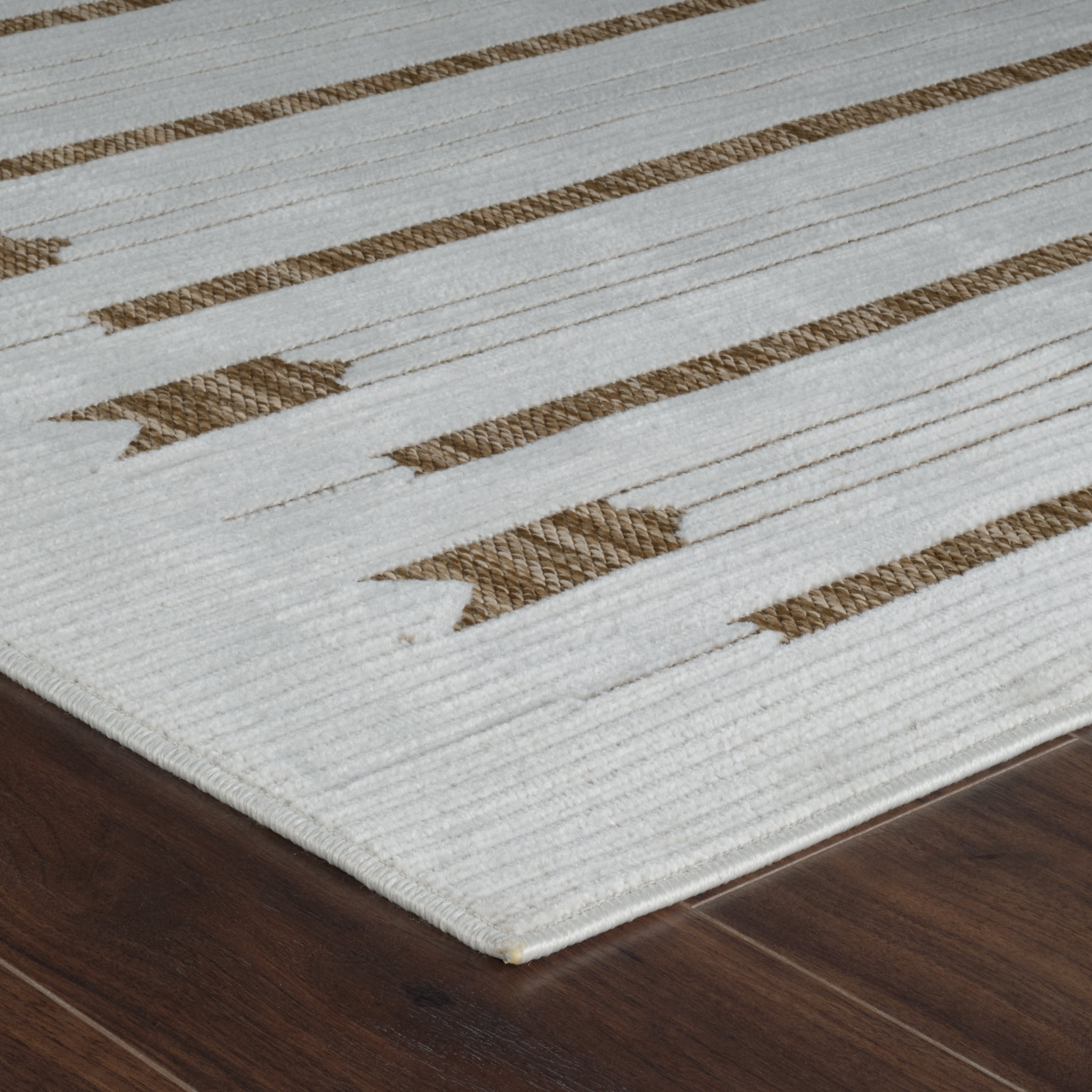 Rug Branch Maise Abstract Indoor Outdoor Area Rug, Beige Brown, Modern - Entryway, Hallway, Bathroom, and Kitchen