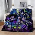 thumbnail image 2 of Mantas de película de terror B-Beetlejuice, manta de franela, manta cálida, manta suave y cómoda, manta de viaje, ropa de cama, regalo de cumpleaños, 2 of 4