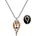 thumbnail image 2 of Zeceouar Glowing Wolf Necklace Retro Hip-hop Street Trendy Men's Luminous Wolf Pendant, 2 of 4