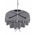 thumbnail image 2 of Outdoor Tablecloth with Umbrella Hole, Sports Hockey Black Art Zippered Table Cloth for Square Tables, Retro Gray Texture Washable Waterproof Tablecloths for Picnic Patio Garden, 2 of 9