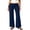 Blue #030, variant on Fold Over Yoga Pants for Women Wide Leg High Waist Gym Stretch Fall Lounge For Sport Workout Yoga M