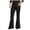 Black, variant on Men Bottom Pants Vintage 60S 70S Flare Breathable Pants Disco | Dance Straight Leg Casual Trousers (Black, S)