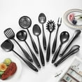 thumbnail image 6 of 304 Stainlss Steel Matte Kitchen Utensils Set, 11 Pcs Long Metal Cooking Utensil Gadgets Tools Set with Spatula, Ladle, Spoon, Skimmer, Tunner, Pasta Server, Tongs, 6 of 13