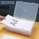 thumbnail image 4 of Organizador de Archivos de Plástico, Caja de Almacenamiento Cuadrada Transparente, Caja de Almacenamiento A4, Caja de Almacenamiento de Archivos S, 4 of 6