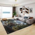 thumbnail image 1 of Bear Rugs for Cabin - 4x5 Rug - Bear Rug - Cabin Animal Area Rug - Wild Animal Rugs - Mountain Forest Landscape Carpet, 1 of 7