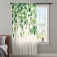 thumbnail image 3 of Country Leaves Sheer Curtains 54 Inches Long, Spring Green Leaf Branches Vine Botanical Light Filering Curtains, Breathable Simi Curtain Privacy Drapes for Kitchen Bathroom Small Window Treatment, 3 of 9