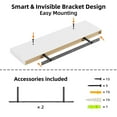 thumbnail image 4 of Fairy 2pcs Floating Shelves for Wall, 22.5in Bathroom Kitchen Shelves for Farmhouse Decor, White, 4 of 8