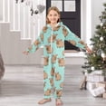 thumbnail image 6 of Capybare Pattern One Piece Pajamas Soft Jumpsuit Cozy Sleep and Play Romper Zipper and Pockets 12Y-13Y, 6 of 8