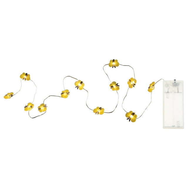 KAKOWELY Hermosa cadena de luces LED con forma de mariposa y agujas de pino decorativas, sin pilas