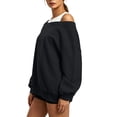 thumbnail image 5 of Cmtiyu Sweatshirts for Women Oversized Long Sleeve Crew Neck Pullover Tops Casual Loose Fit Off the Shoulder Sweatshirts S-XL, 5 of 9