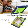 thumbnail image 5 of FIEWESEY For Lenovo Tab P11 11.5 Gen 2 2023 (TB-350FU/TB-350XU) Case, Rugged Heavy Duty Shockproof Cover with Hand Strap Shoulder Strap for 11.5 inch Lenovo Tab P11 2nd Generation - Navy+Green, 5 of 6