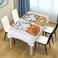 thumbnail image 4 of Yayeee Tablecloths 60" x 120" Rectangle Wrinkle Resistant Party Table Cover, Gray Cute Cat, 4 of 8