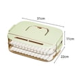 thumbnail image 3 of Dumpling Storage Box Portable Handle Sealed Lid Non-sticky Dual-layers Refrigerator Food Wonton Holder Organizer Kitchen Accessories, 3 of 12