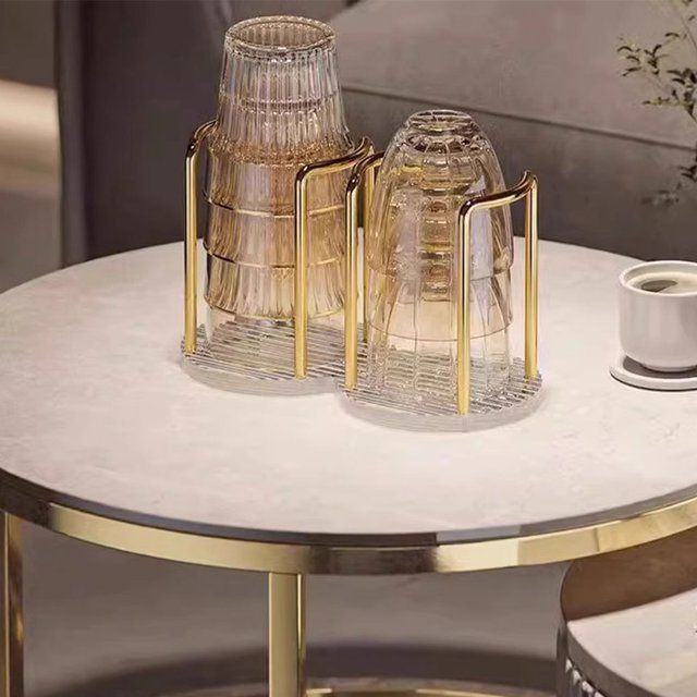 Becaristey ABS Cups Dispenser Holder Rust-proof Shelf With Easy-to-Clean Finish Durable Cup Dispenser Holder silver double