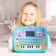 thumbnail image 2 of Tableta para niños, almohadilla de aprendizaje con LED para enseñar el alfabeto, números, matemáticas, desarrollo temprano, juguete electrónico interactivo, regalos de Navidad, juguetes para bebés., 2 of 8