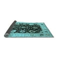 thumbnail image 2 of Ahgly Company Indoor Square Oriental Light Blue Industrial Area Rugs, 6' Square, 2 of 4
