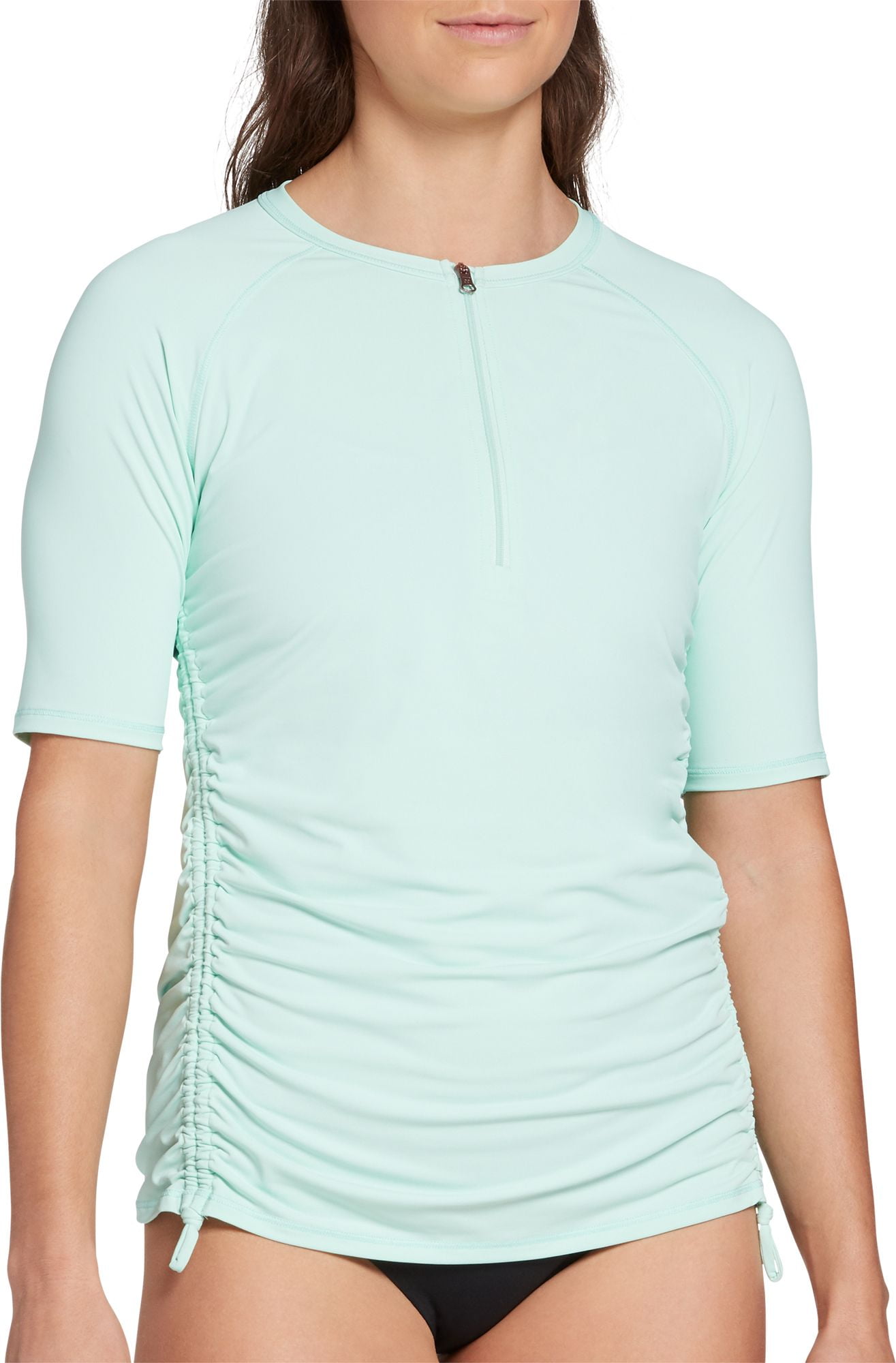 calia by carrie underwood women's plus size long sleeve zip up rash guard