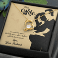 thumbnail image 5 of Forever Love Pendant Necklace with Excited to Meet Our Other Half Message Card for Wife – 14K White Gold or 18K Gold Finish, 5 of 20