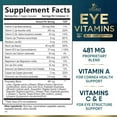 thumbnail image 3 of Eye Vitamins Supplements - 3x Strength Eye Health Vitamin with Lutein and Zeaxanthin - Vision Macular Health & Dry Eyes Support With Zinc, Vitamins C E & Minerals, Bottled in USA - 120 Capsules, 3 of 7