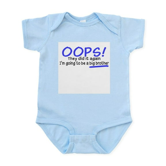 CafePress - Oops Big Brother Infant Bodysuit - Baby Light Bodysuit, Size Newborn - 24 Months