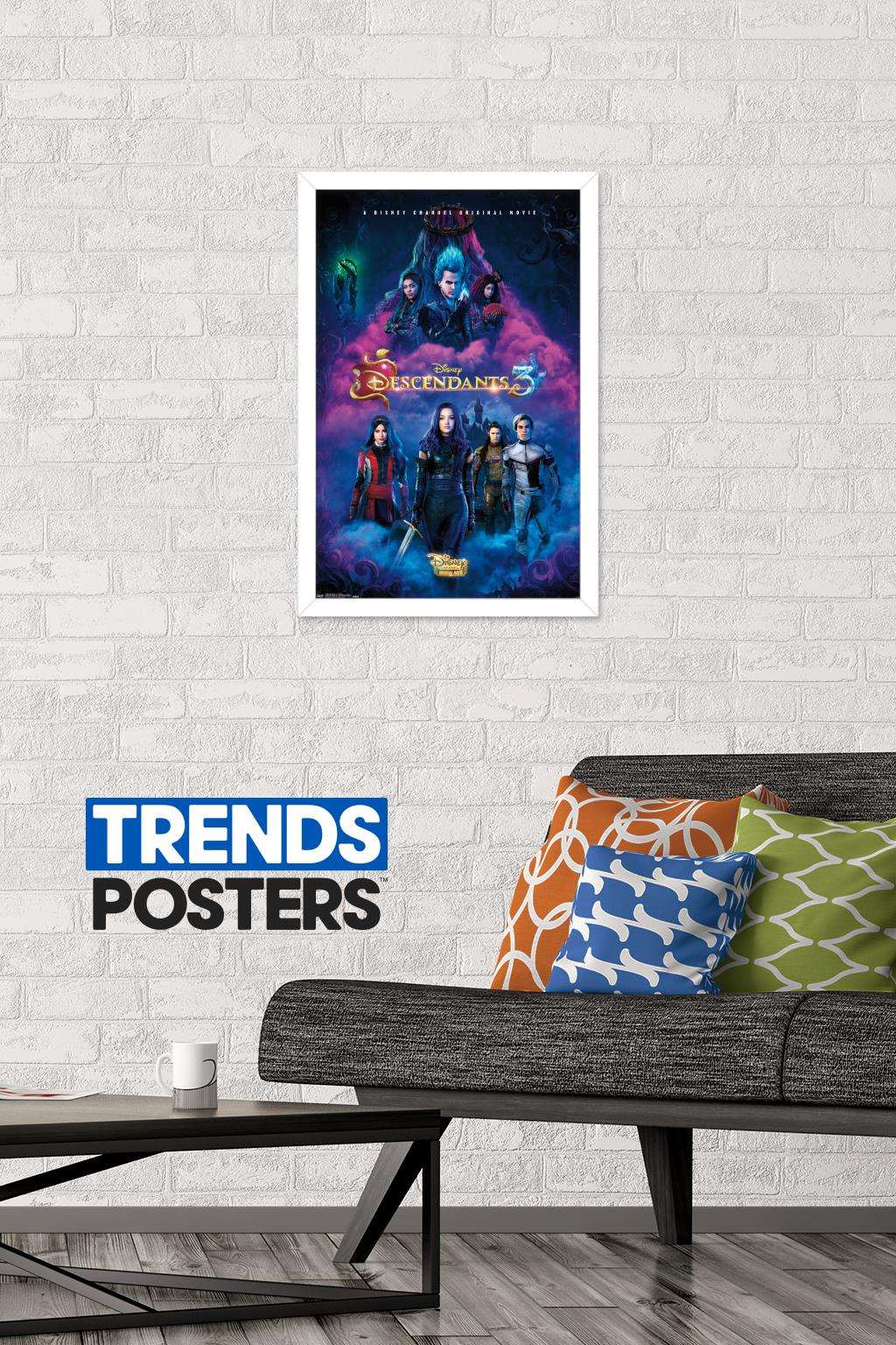 Disney Descendants 3 - One Sheet Wall Poster, 14.725" x 22.375", Framed