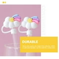 thumbnail image 2 of 4 Pcs Silicone Straw Stopper Straws Cute Straw Plug Silicone Straw Caps Straw Protectors Straw Topper Silicone Straw Lid, 2 of 6