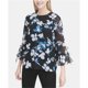 thumbnail image 1 of Calvin Klein Blusa con mangas acampanadas para mujer, Negro, XS, 1 of 1