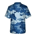 thumbnail image 3 of BRDFRL Printed Scrub Tops for Men Plus Size V-Neck Short Sleeve Workwear with 3 Pocket Blue L, 3 of 3