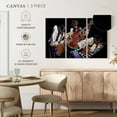 thumbnail image 4 of Elephant Stock Jamming Ii Wall Art - Horizontal Multi Panel Canvas - Living Room Wall Decor - Music Multi Panel - Black And Blue Decor By Steven Johnson - 57" x 36", 4 of 4