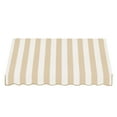 thumbnail image 2 of Awntech 5.38 Ft Dallas Retro Straight Slope Fixed Awning with Anodized Arms (64.5in x 16in x 30in), Linen/White Stripe, 2 of 5
