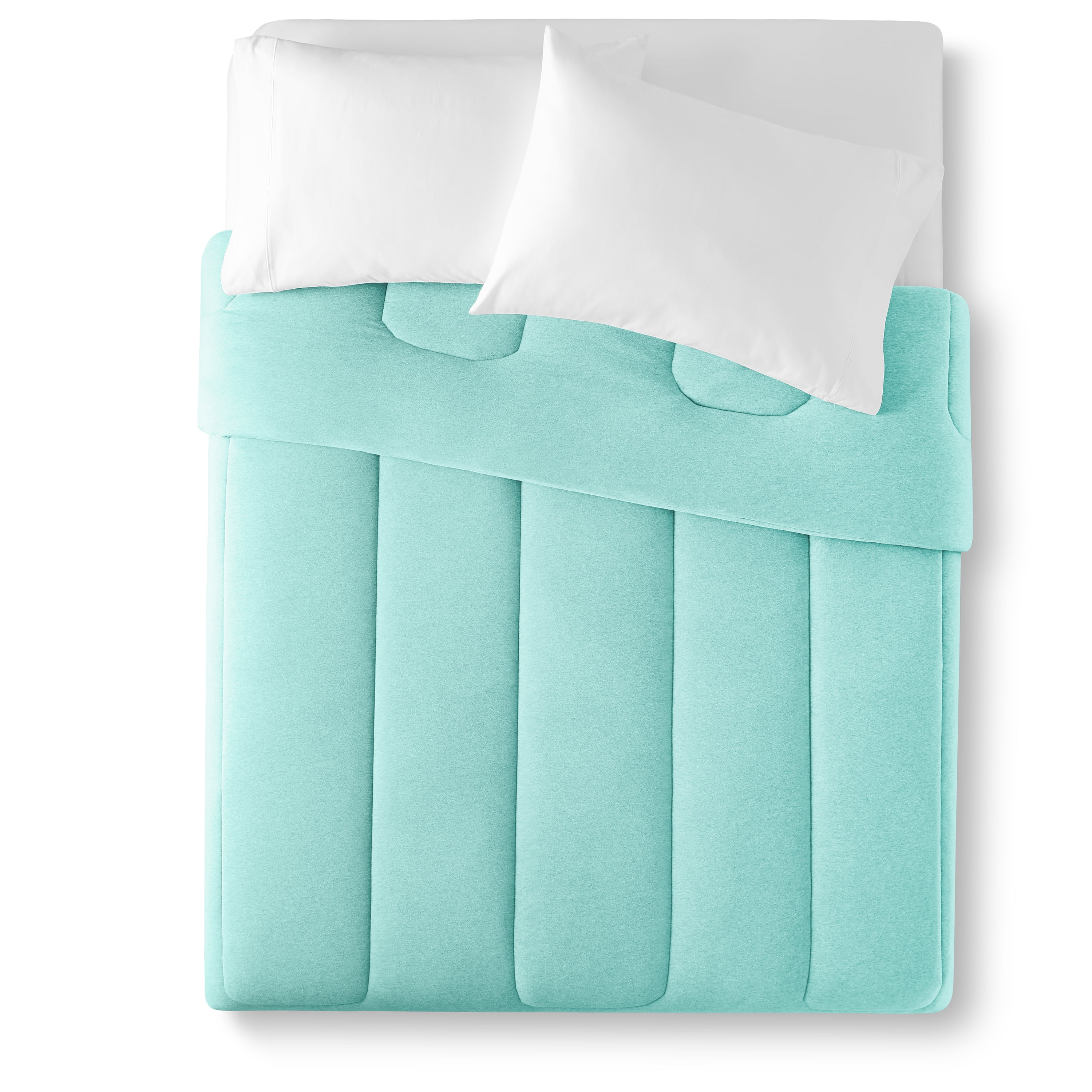 Mainstays Jersey Knit Comforter, Full/Queen, Mint, All Ages, All-Season
