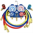 thumbnail image 3 of R134a R410a R22 Air Refrigeration Gauge Tool Kit With 4ft Hose Automotive AC Manifold Gauge Set Air ConditionTool With Hose Hook ,Easy to Install, 3 of 6
