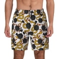 thumbnail image 2 of Goofa Snake And Rose Printed Men's Swim Trunks Board Shorts Quick Dry Mens Swimming Trunks with Compression Liner,Breathable Fit Hawaii Beach Shorts-Medium, 2 of 9