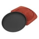 thumbnail image 3 of Juego de plancha de hierro fundido para fajitas con plato de madera para carne, sartén redonda de hierro fundido, placa para barbacoa para uso en restaurantes domésticos, 3 of 7