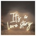 thumbnail image 4 of Letrero De Neón "It's A Love Story", Decoración Pared Para Sala Juegos, Dormitorio, Estar, Bar, Fiesta 39x31cm, 4 of 5