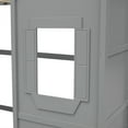 thumbnail image 7 of Twin Size House Loft Bed Frame, Wooden House Shaped Bed Frame with Ladder, Windows and Safety Guardrails, Playhouse Loft Bed Frame for Bedroom Guest Room Dorm Apartment, Gray, 7 of 7