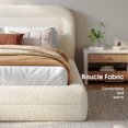 thumbnail image 2 of EnHomee Full Size Cloud Bed Frame with Headboard Boucle Bed Frame with Rounded Corner, White, 2 of 7