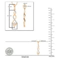 thumbnail image 2 of Dazzlingrock Collection Round White Diamond Twisted Criss Cross Swirl Pendant for Women with 18 Inch Gold Chain (0.15 ct. Color I-J, Clarity I1-I2) in 14K Rose Gold, 2 of 3