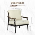 thumbnail image 5 of NATURAL EXPRESSIONS Patio Sofa Outdoor Furniture Metal Chair with Wicker Backrest & 6 Inches Cushion for Front, Porch, Deck, Balcony, Backyard, Sunroom, 5 of 8