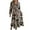 Khaki, variant on PuLe Long Sleeve Dress for Women Fall Floral Vacation Dresses for Women 2024 Trendy V-Neck Ruched Long Sleeve Dress Casual Fashion Boho Dresses for Summer
